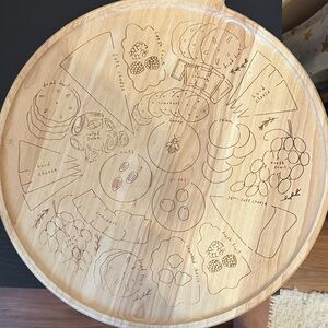 Wooden Cheese Charcuterie Board with Engraved Design